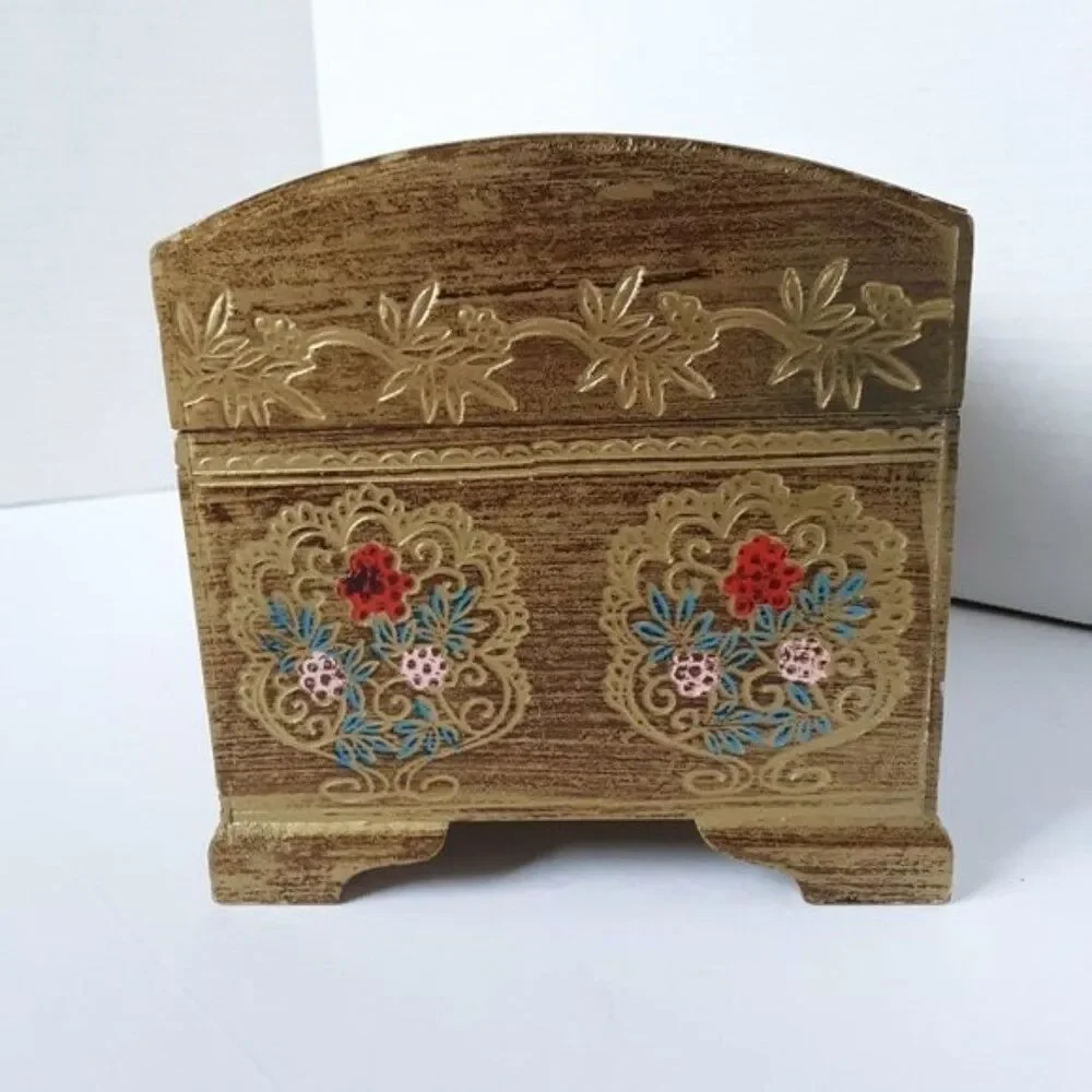 Vintage Florentine Style Musical Jewelry Chest/Box